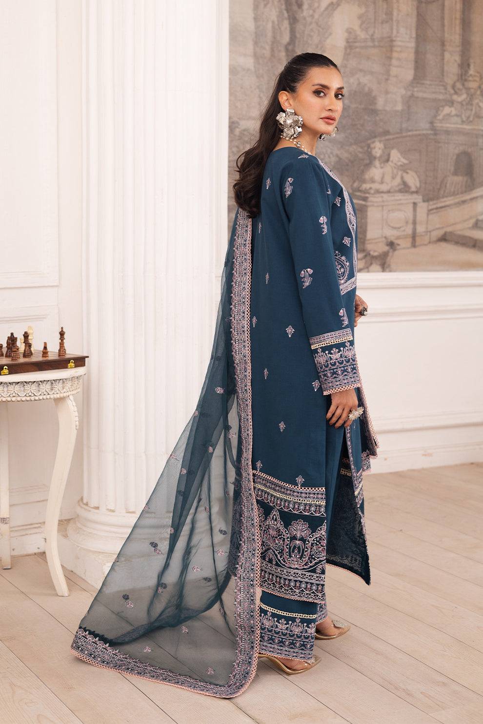 Maryum N Maria | Mira Luxury Lawn | FIROUZEH - FS50101 by Maria Faisal - Registered Vendor of : Maryum N Maria - type : Ladies Clothes - 100% original wedding dresses