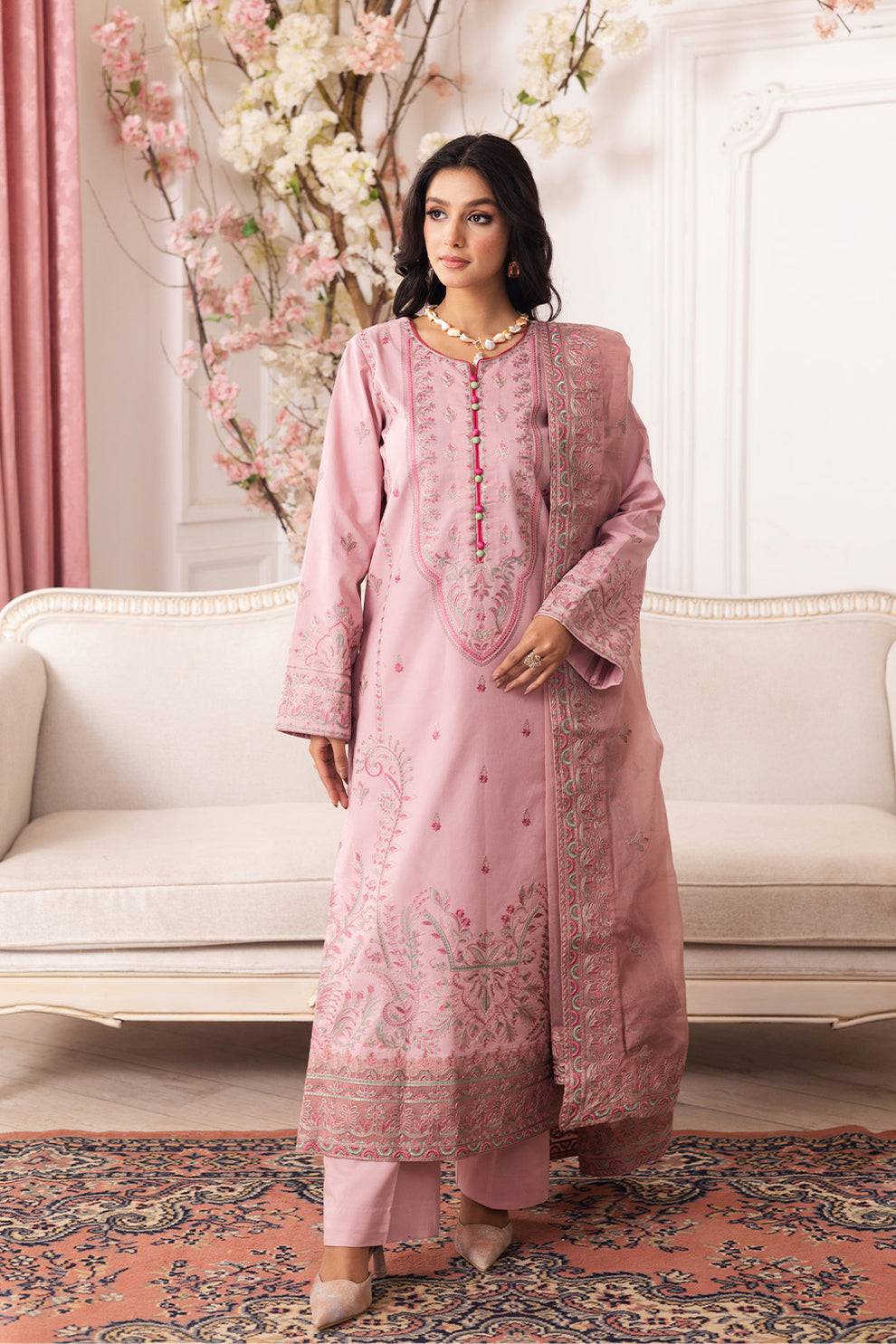 Maryum N Maria | Mira Luxury Lawn | MEHAR - FS50102 by Maria Faisal - Registered Vendor of : Maryum N Maria - type : Ladies Clothes - 100% original wedding dresses