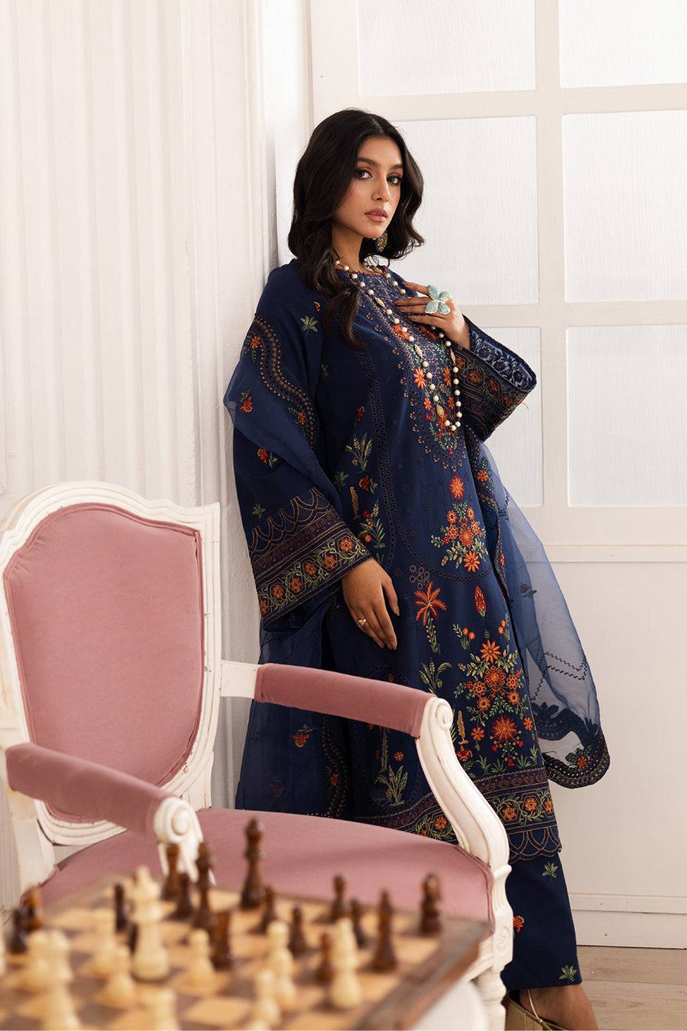 Maryum N Maria | Mira Luxury Lawn | PARESTOO - FS50109 by Maria Faisal - Registered Vendor of : Maryum N Maria - type : Ladies Clothes - 100% original wedding dresses