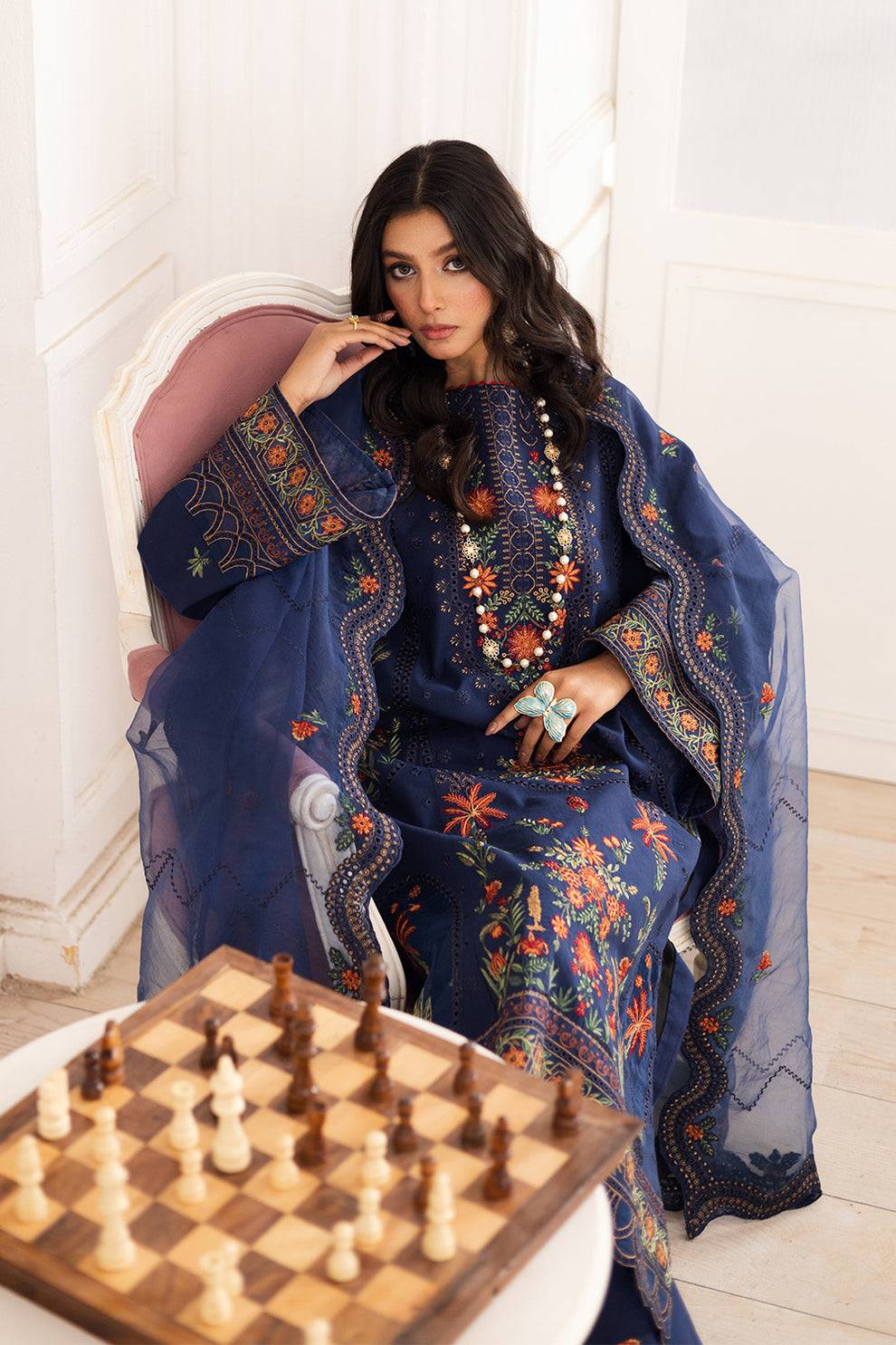 Maryum N Maria | Mira Luxury Lawn | PARESTOO - FS50109 by Maria Faisal - Registered Vendor of : Maryum N Maria - type : Ladies Clothes - 100% original wedding dresses