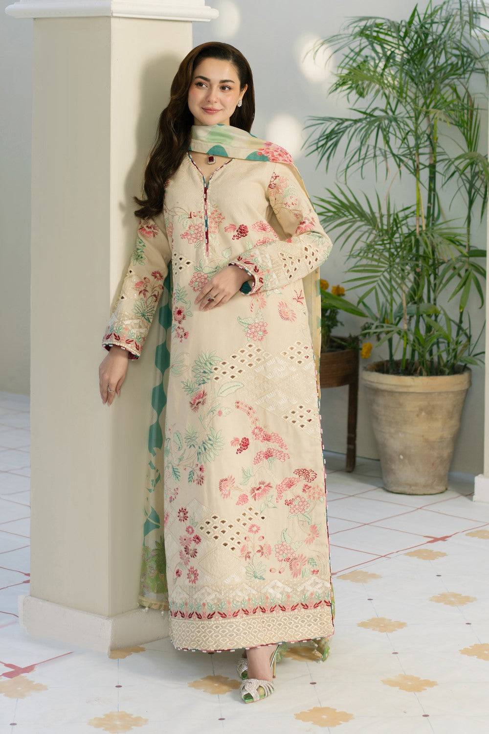 Maryum N Maria | Luxury Lawn 25 | AEISHA - MS50109 by Maria Faisal - Registered Vendor of : Maryum N Maria - type : Ladies Clothes - 100% original wedding dresses