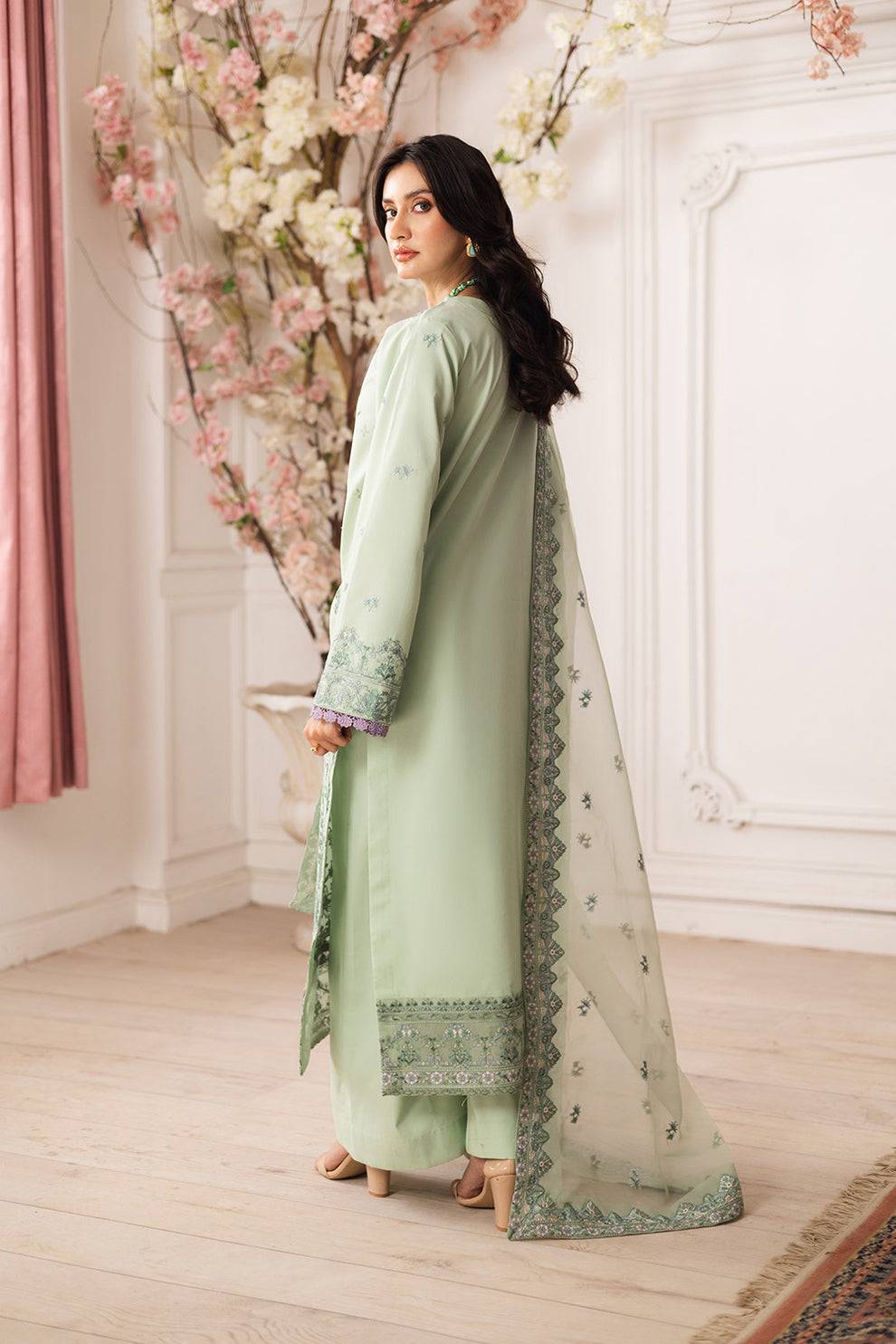 Maryum N Maria | Mira Luxury Lawn | ZINAT - FS50112 by Maria Faisal - Registered Vendor of : Maryum N Maria - type : Ladies Clothes - 100% original wedding dresses