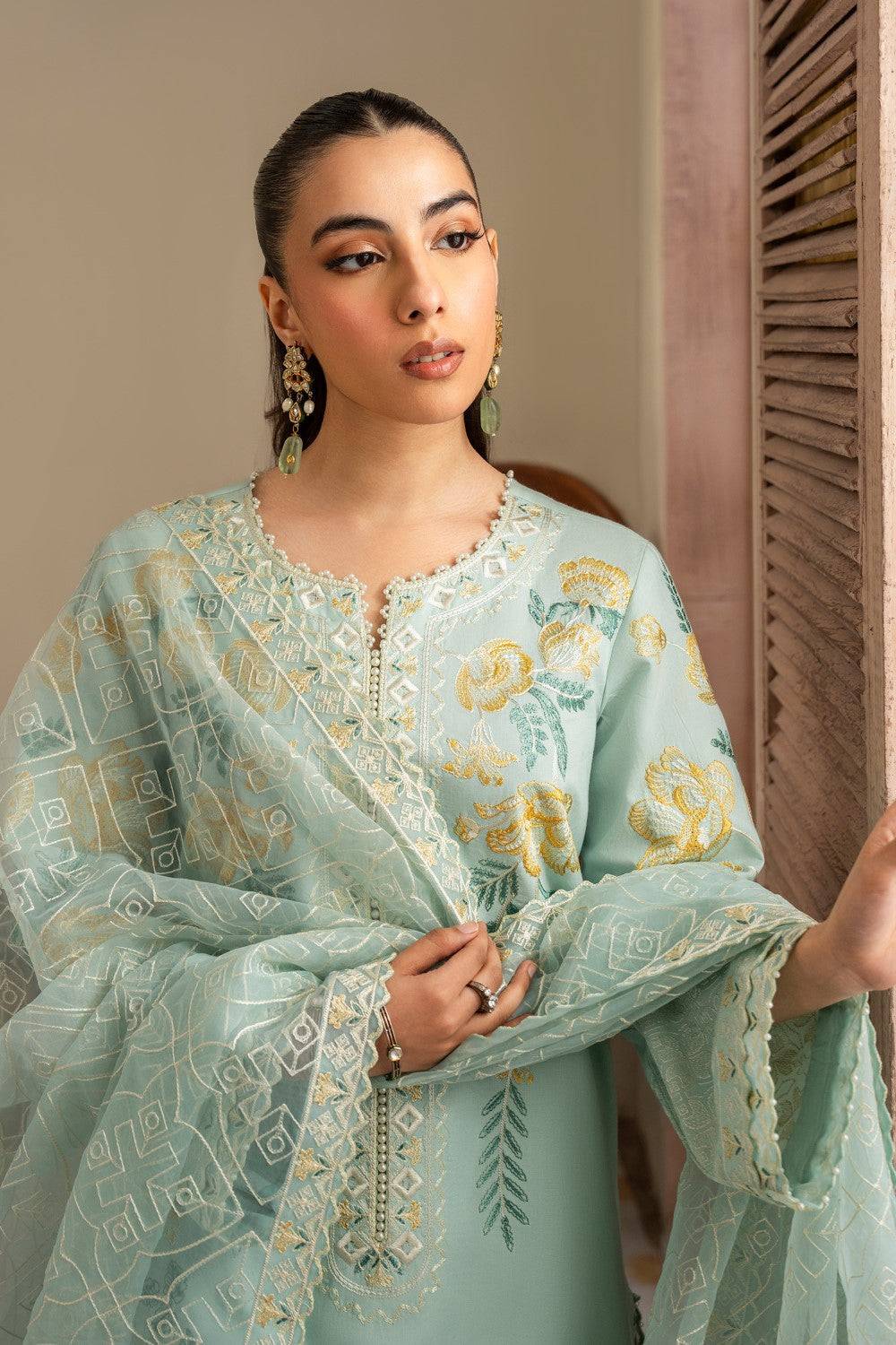 Maryum N Maria | Luxury Lawn 25 | ALAIA - MS50122 by Maria Faisal - Registered Vendor of : Maryum N Maria - type : Ladies Clothes - 100% original wedding dresses