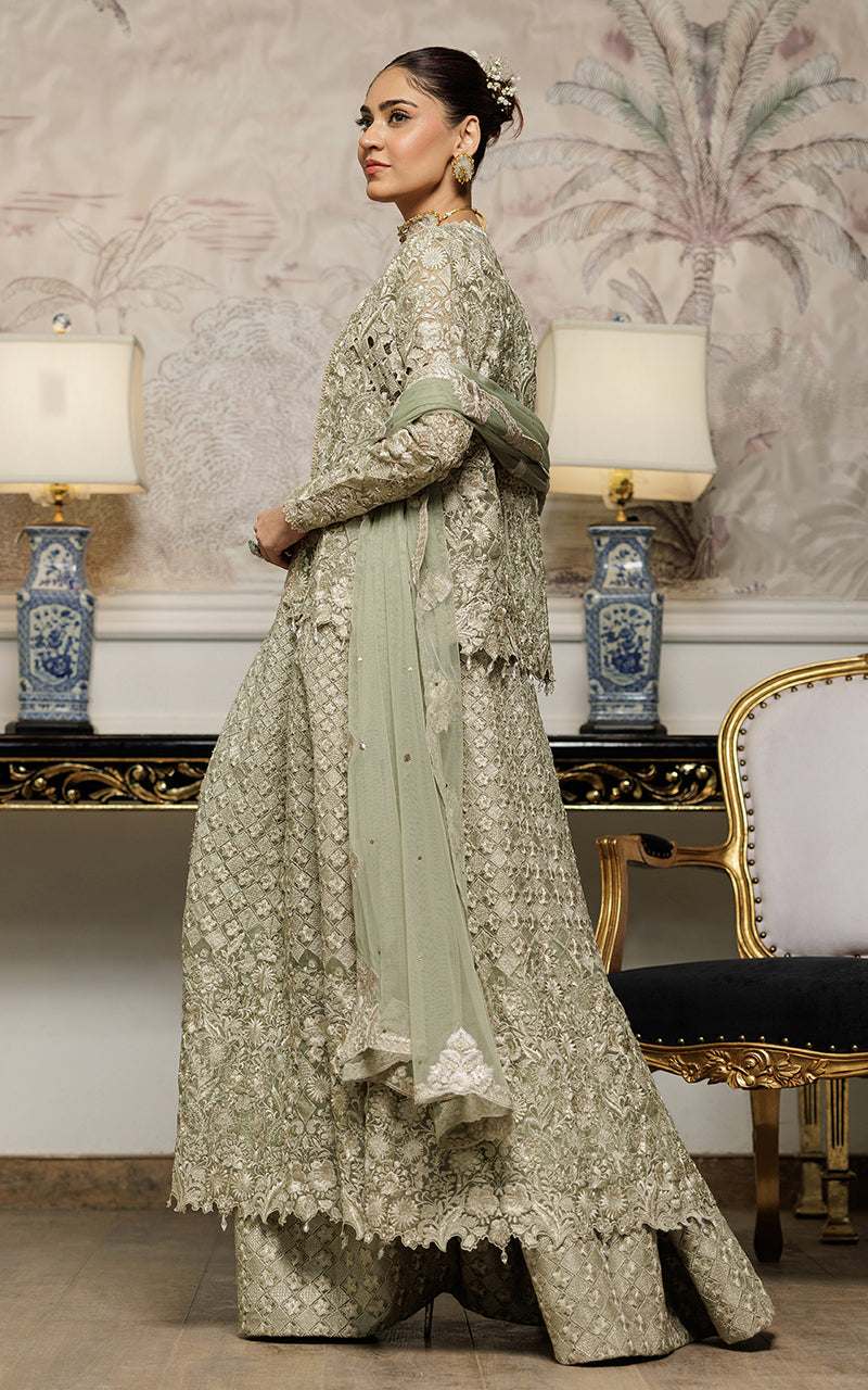 Threads and Motifs | Formal Dresses 25 | Organza Embroidered Maxi With Jacket
