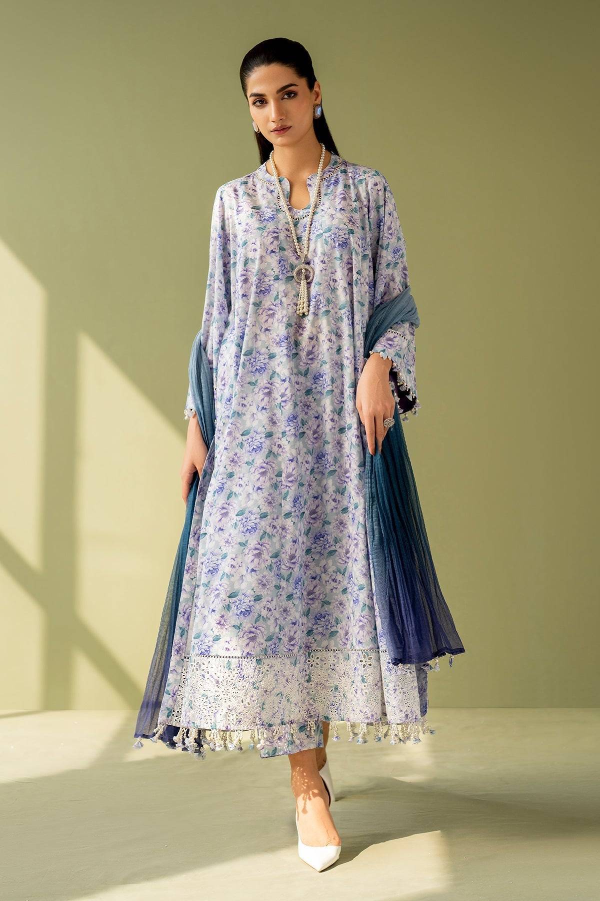 Baroque | Eid Printique | EMBROIDERED PRINTED LAWN UF-4167 by Maria Faisal - Registered Vendor of : Baroque - type : Ladies Clothes - 100% original wedding dresses