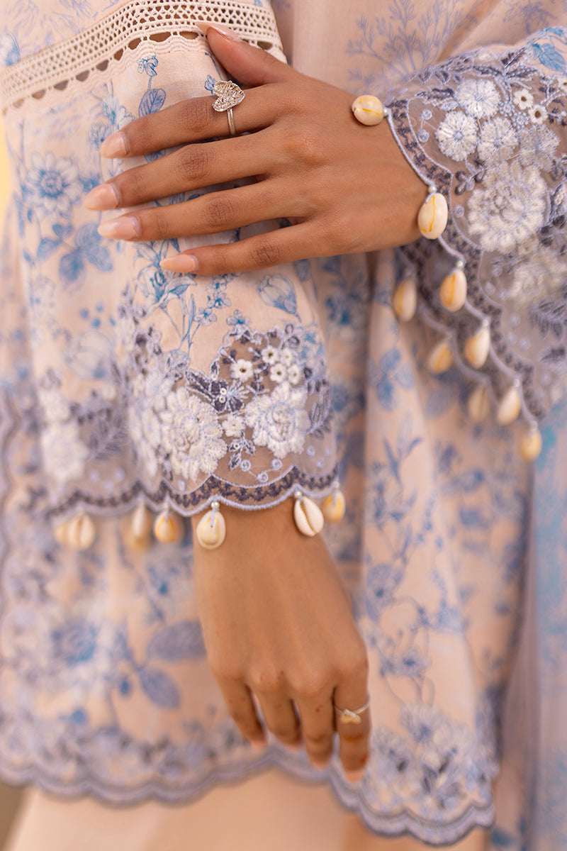 Cross Stitch | Eid Lawn 24 | PEACH - Designer Dress with Intricate embroidery and embellishments. Shop elegent wedding dress at Maria Faisal.