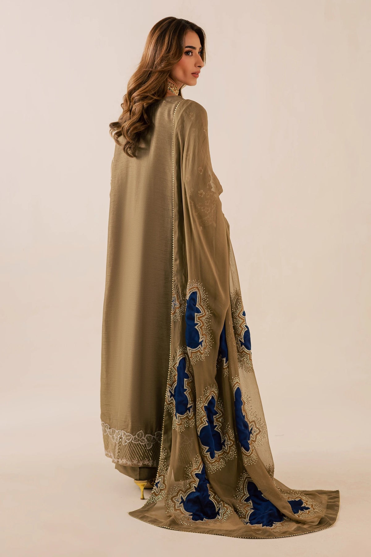 Nureh | Fancy Formal | NP-748 - Formal Dress - available at Maria Faisal in UK and USA.