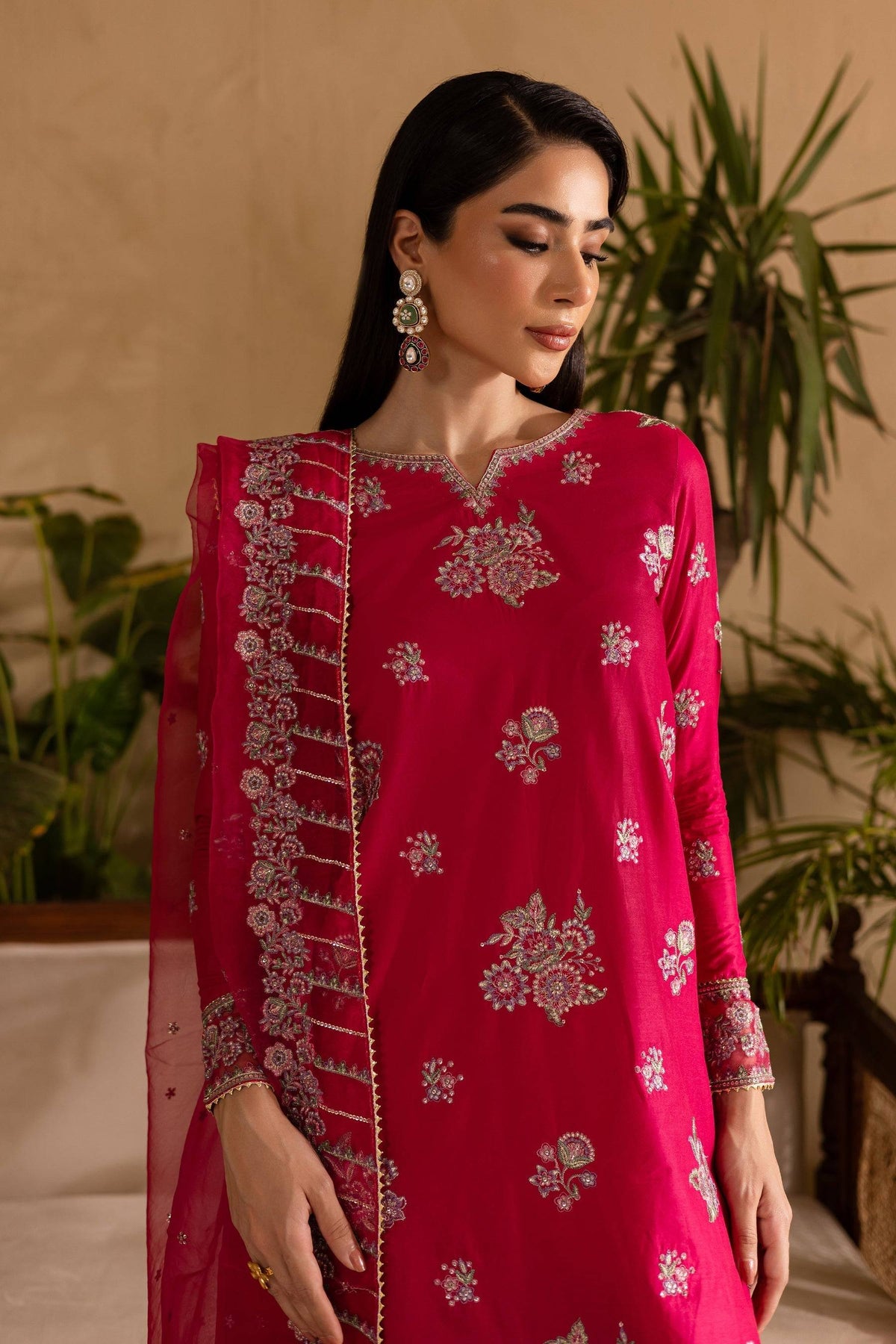 Batik | Nyra Embroidered Summer Solids | Zinnia by Maria Faisal - Registered Vendor of : Batik - type : Ladies Clothes - 100% original wedding dresses