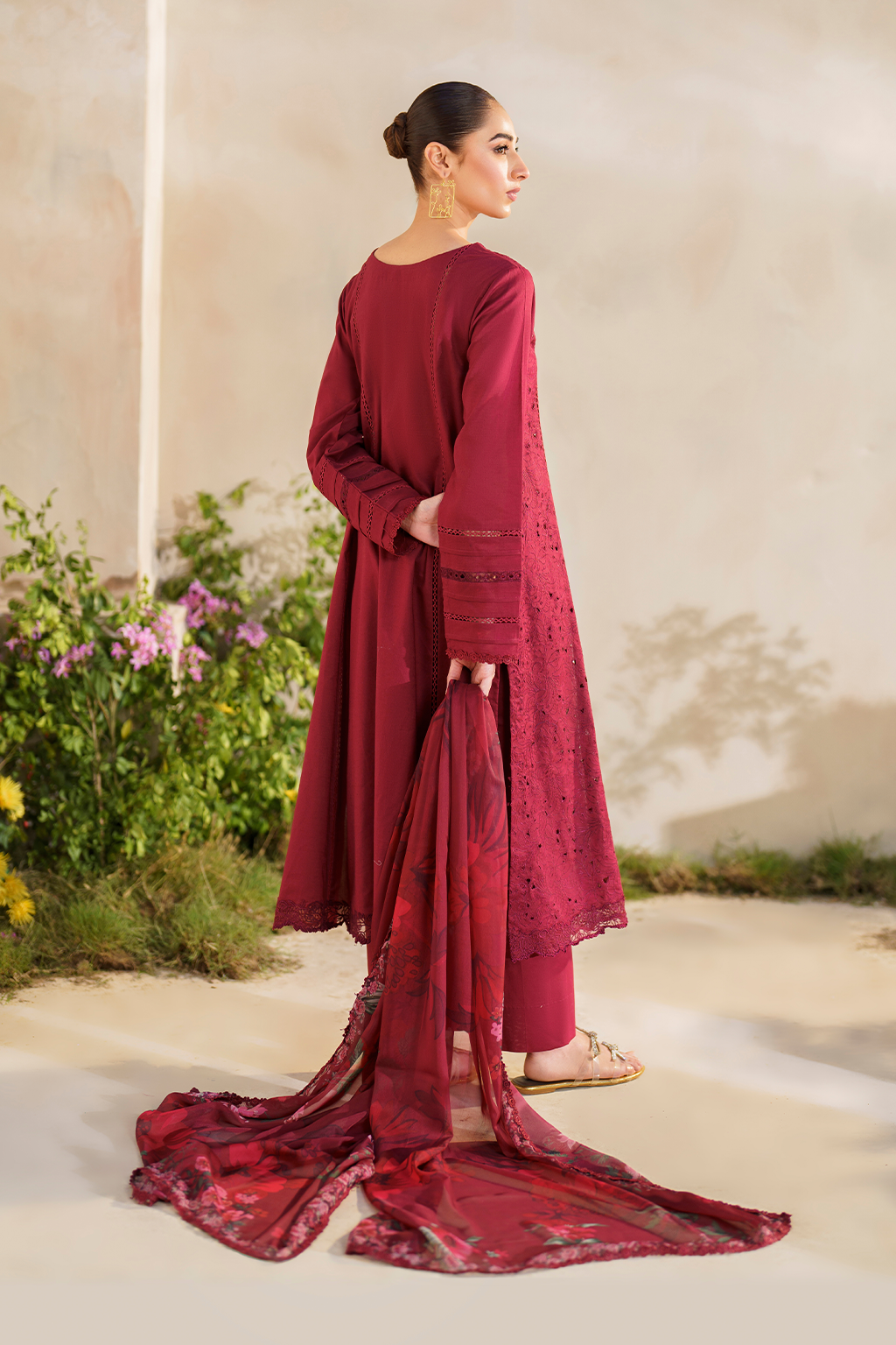 Iznik | Festive lawn 24 | SFL-02 - Designer Dress with Intricate embroidery and embellishments. Shop elegent wedding dress at Maria Faisal.