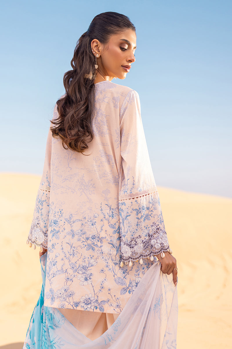 Cross Stitch | Eid Lawn 24 | PEACH - Designer Dress with Intricate embroidery and embellishments. Shop elegent wedding dress at Maria Faisal.