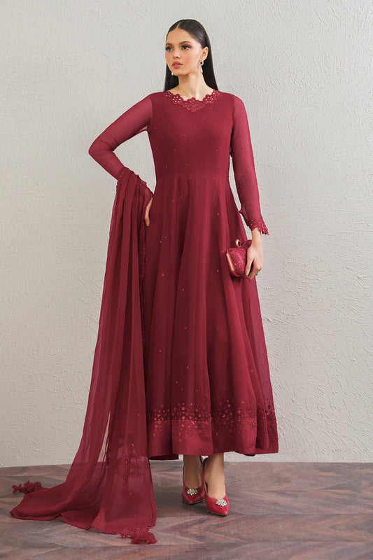 Baroque | Luxury Pret 25 | EMBROIDERED CHIFFON FROCK PR-901 - Ladies Clothes - Maria Faisal