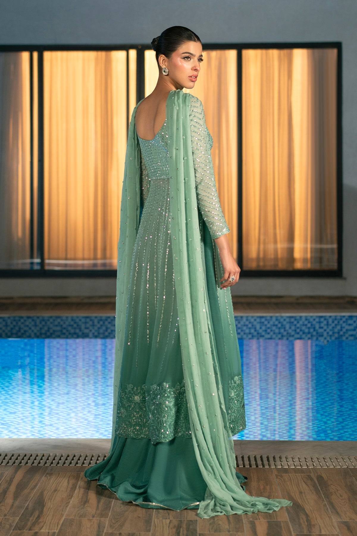 Fahad Hussayn | Lawn Banger | Midnight Aura by Maria Faisal - Registered Vendor of : Erum Khan - type : Ladies Clothes - 100% original wedding dresses