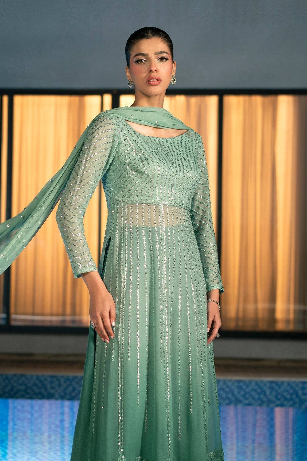 Fahad Hussayn | Lawn Banger | Midnight Aura by Maria Faisal - Registered Vendor of : Erum Khan - type : Ladies Clothes - 100% original wedding dresses