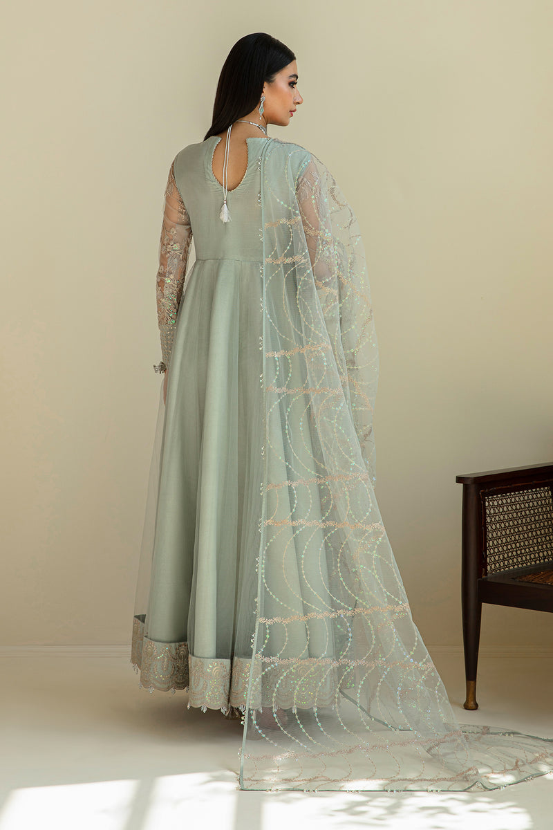 Baroque | Luxury Pret 24 | NET UF-627 - Designer Dress with Intricate embroidery and embellishments. Shop elegent wedding dress at Maria Faisal.