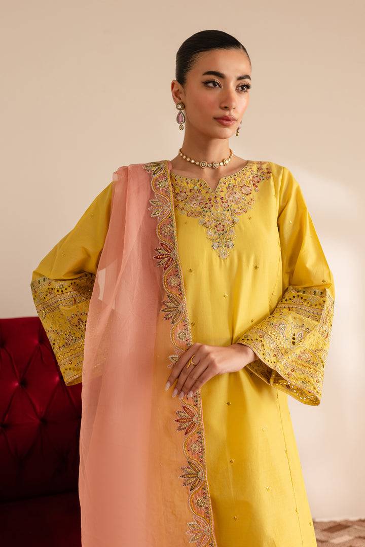 Batik | Reception Luxe Edit | Crayola Yellow by Maria Faisal - Registered Vendor of : Batik - type : Ladies Clothes - 100% original wedding dresses