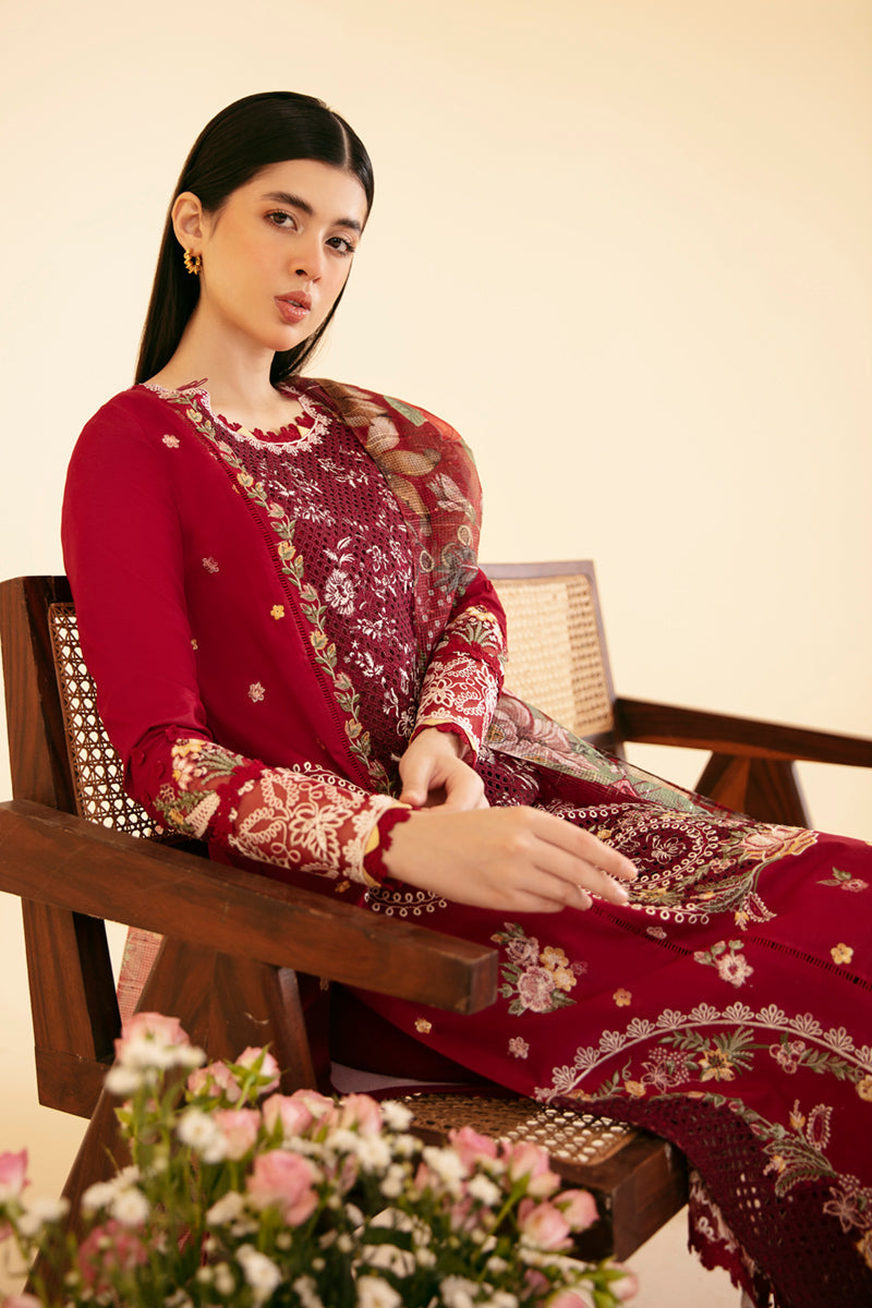 Qalamkar | Qlinekari Luxury Lawn | SQ-04 LARMINA - Designer Dress with Intricate embroidery and embellishments. Shop elegent wedding dress at Maria Faisal.