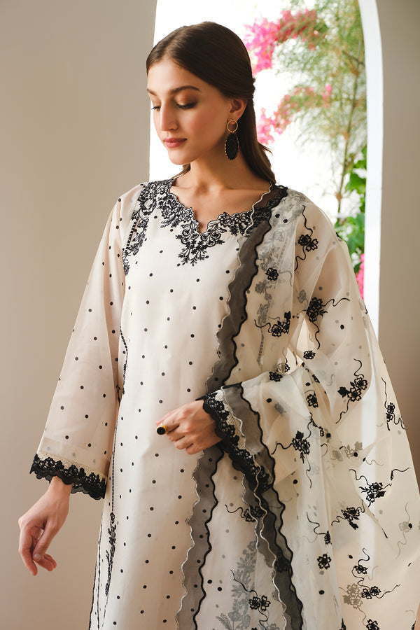 Baroque | Luxury Pret 24 | LAWN UF-649 - Designer Dress with Intricate embroidery and embellishments. Shop elegent wedding dress at Maria Faisal.