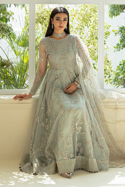 Baroque | Luxury Pret 24 | NET UF-627 - Designer Dress with Intricate embroidery and embellishments. Shop elegent wedding dress at Maria Faisal.