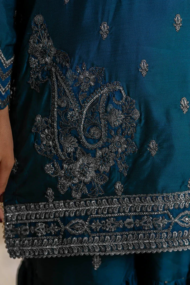 Ellena | Pret Dresses | 3-PC Stitched Embroidered Suit  815BLS - Ladies Clothes - Maria Faisal