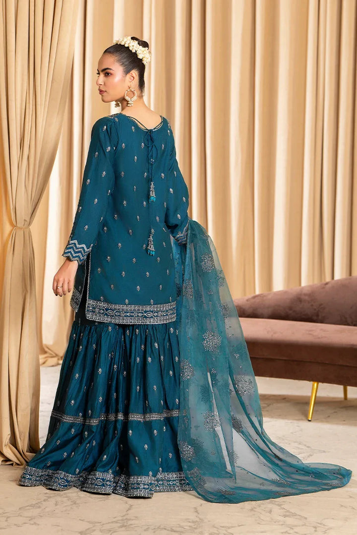 Ellena | Pret Dresses | 3-PC Stitched Embroidered Suit  815BLS - Ladies Clothes - Maria Faisal