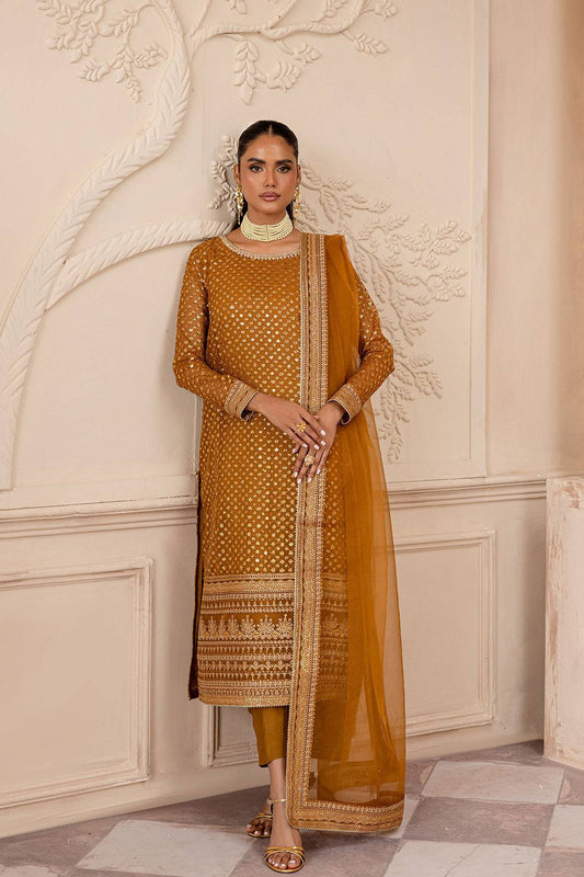 Batik | Zahay Festive Pret | Ezra Mustard by Maria Faisal - Registered Vendor of : Batik - type : Ladies Clothes - 100% original wedding dresses