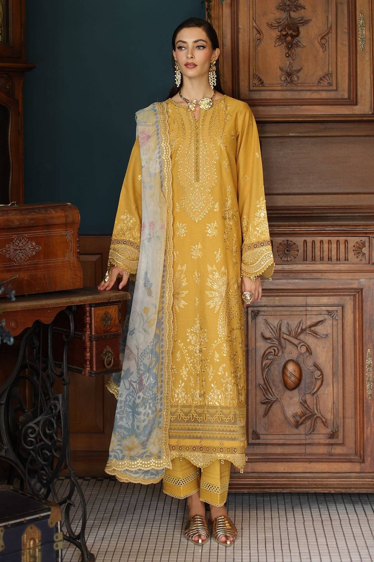 Nureh | Maya Lawn | NS-155 by Maria Faisal - Registered Vendor of : Nureh - type : Ladies Clothes - 100% original wedding dresses