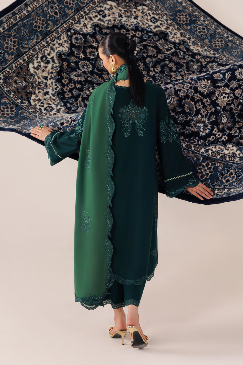 Qalamkar | Q Line Linen 26 | QLW-09 ROMA - Luxury Dress - available at Maria Faisal in UK and USA.