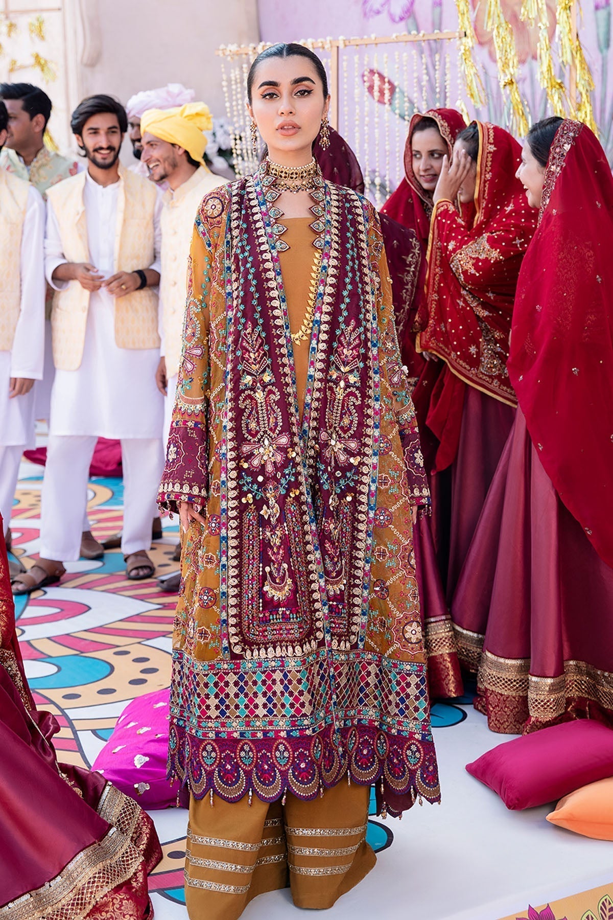 Nureh | Jhoomro Wedding Formals | Gulshan Shirt - Wedding Dress - Maria Faisal