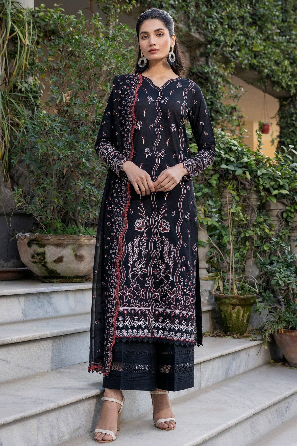 Farasha | Summer Weaves Embroidered Lawn | Black Rose by Maria Faisal - Registered Vendor of : Farasha - type : Ladies Clothes - 100% original wedding dresses