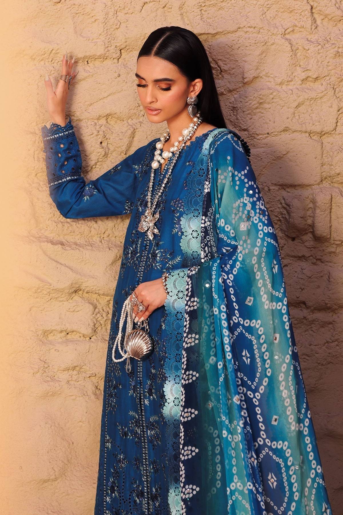 Nureh | Bazaar Lawn | NE-160 by Maria Faisal - Registered Vendor of : Nureh - type : Ladies Clothes - 100% original wedding dresses
