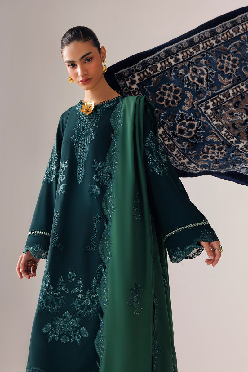 Qalamkar | Q Line Linen 26 | QLW-09 ROMA - Luxury Dress - available at Maria Faisal in UK and USA.