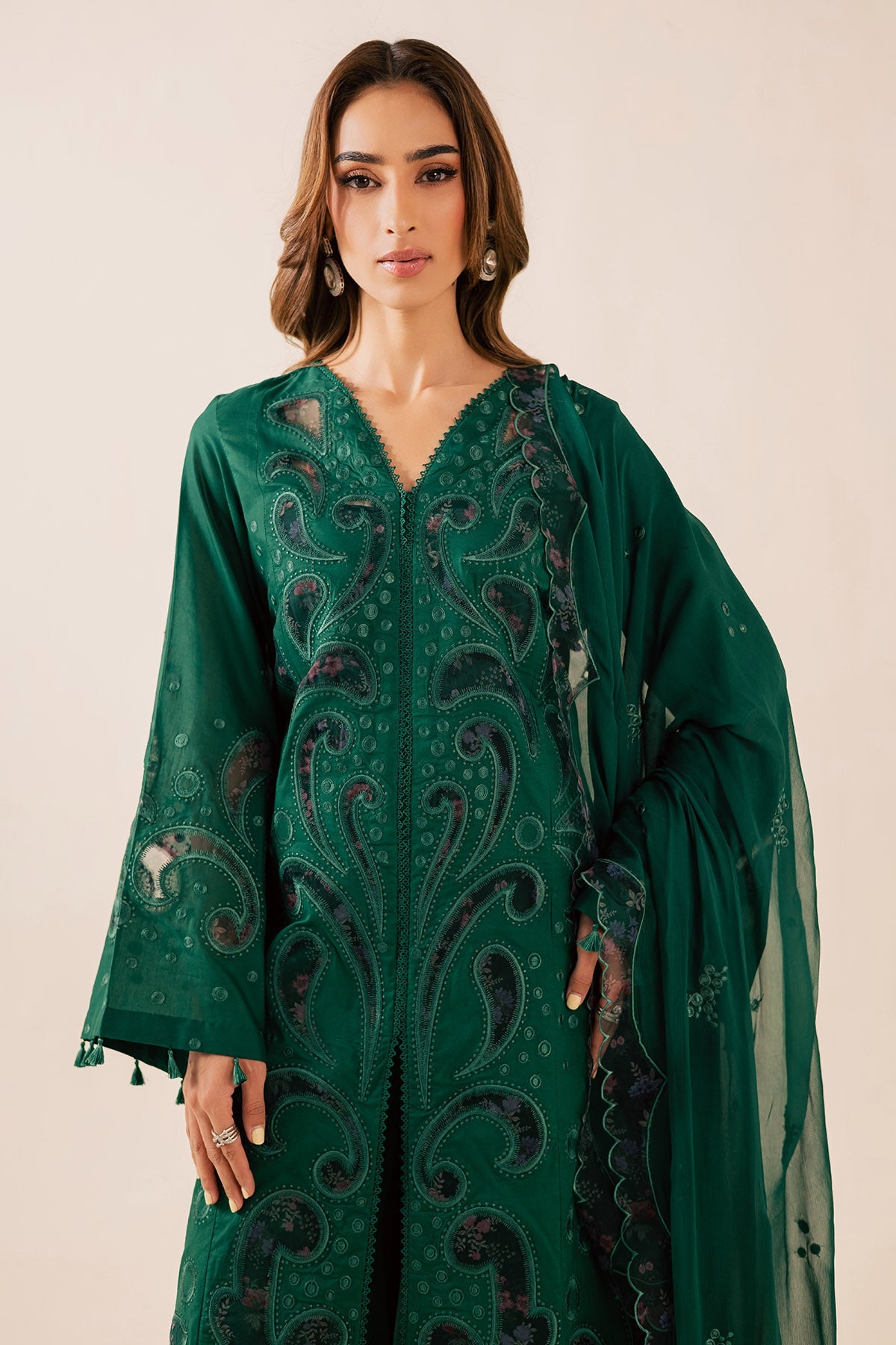 Nureh | Shades of Summer | NP-757 - Luxury Dress - available at Maria Faisal in UK and USA.