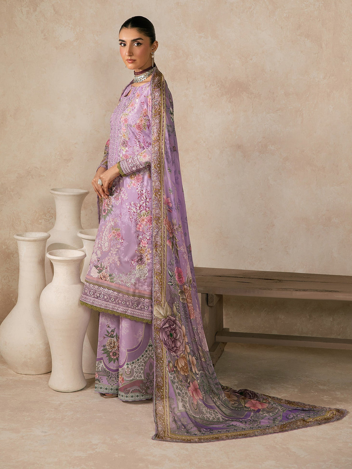 Gulaal | Syra Lawn 26 | Nerine SKU D - 6 - Luxury Dress - available at Maria Faisal in UK and USA.