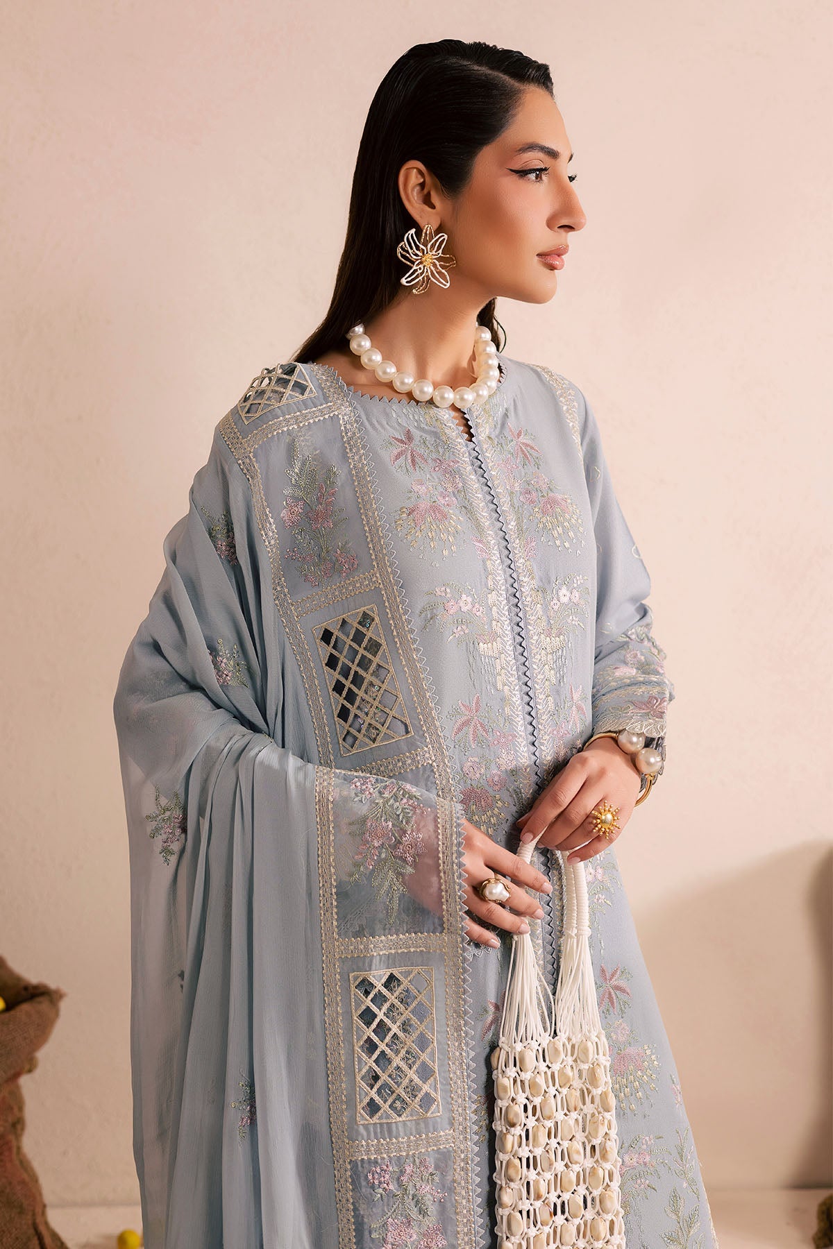 Nureh | Karandi Collection |NE-217 - Luxury Dress - available at Maria Faisal in UK and USA.