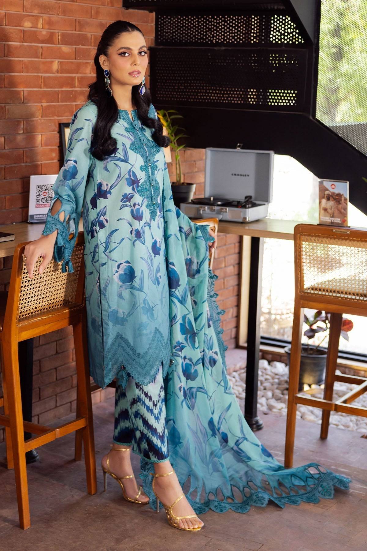 Nureh | Glam Girl Lawn | GL-08 by Maria Faisal - Registered Vendor of : Nureh - type : Ladies Clothes - 100% original wedding dresses