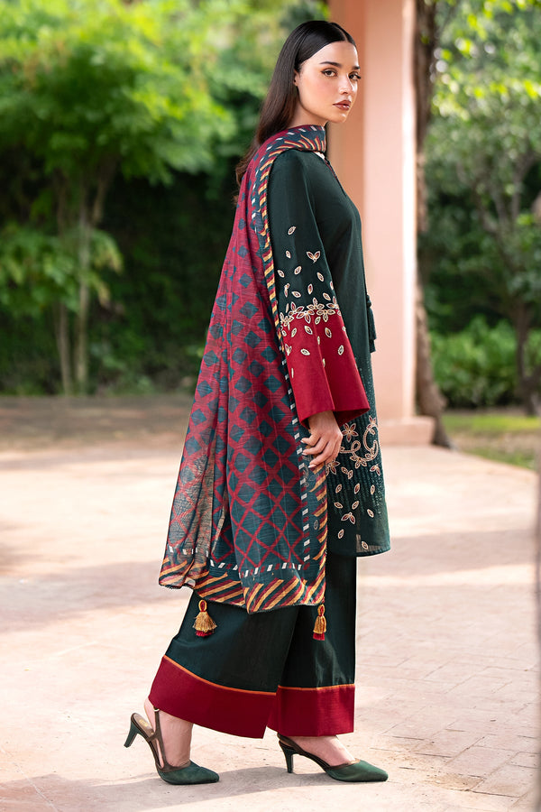 Jazmin | Winter Edition 24 | KHADDAR UW-0071 - Designer Dress with Intricate embroidery and embellishments. Shop elegent wedding dress at Maria Faisal.