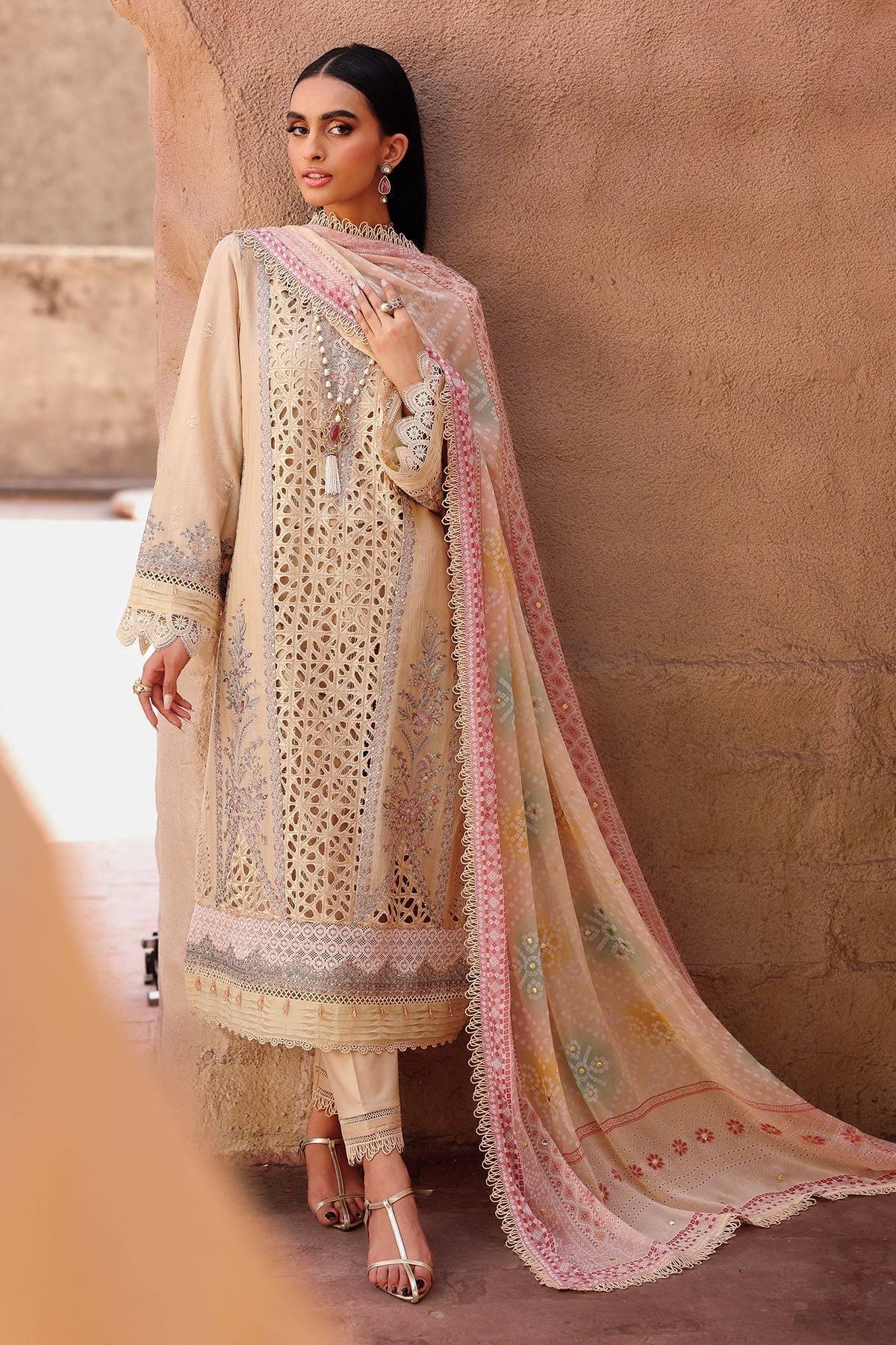 Nureh | Bazaar Lawn | NE-159 by Maria Faisal - Registered Vendor of : Nureh - type : Ladies Clothes - 100% original wedding dresses