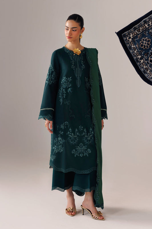 Qalamkar | Q Line Linen 26 | QLW-09 ROMA - Luxury Dress - available at Maria Faisal in UK and USA.