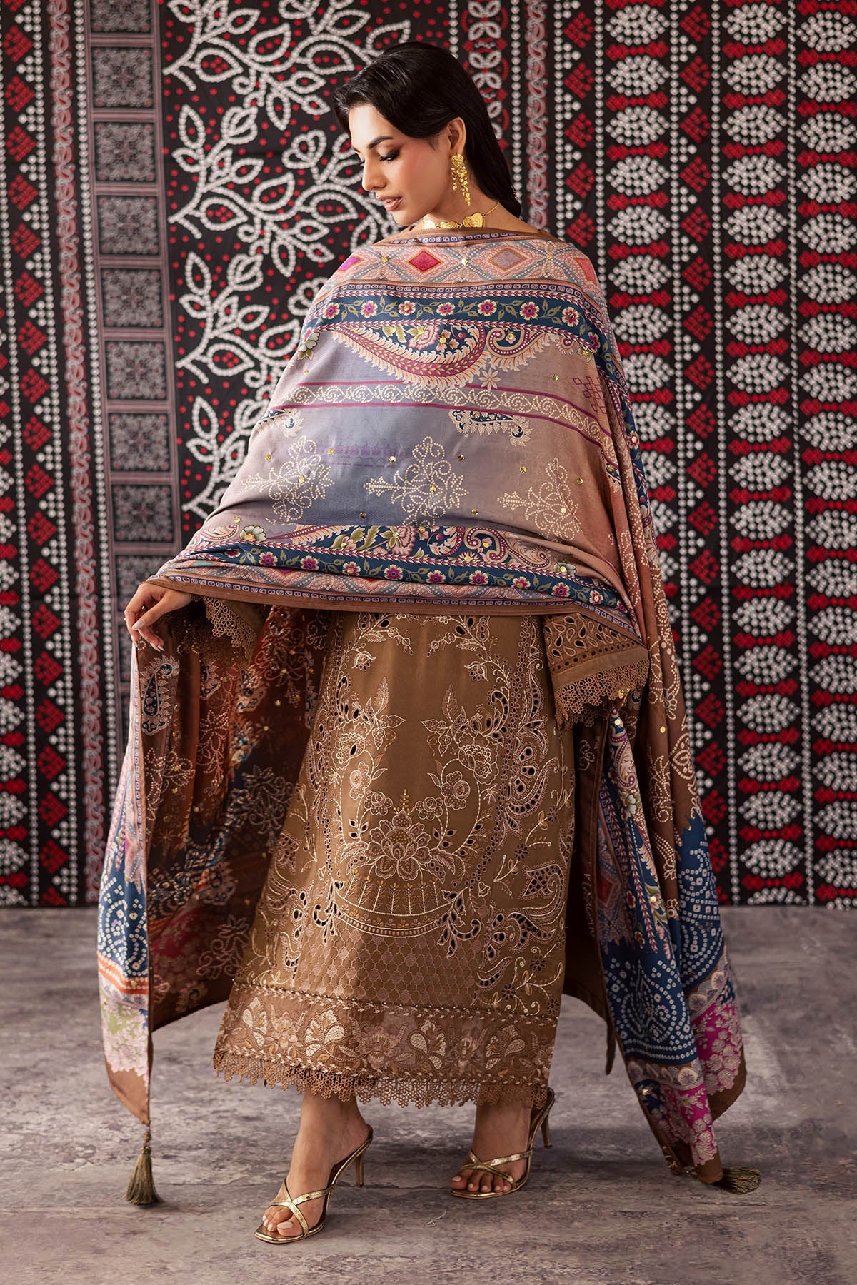 NE-205 – authentic Pakistani dress from the Bazaar Luxe 25 collection for women in the UK