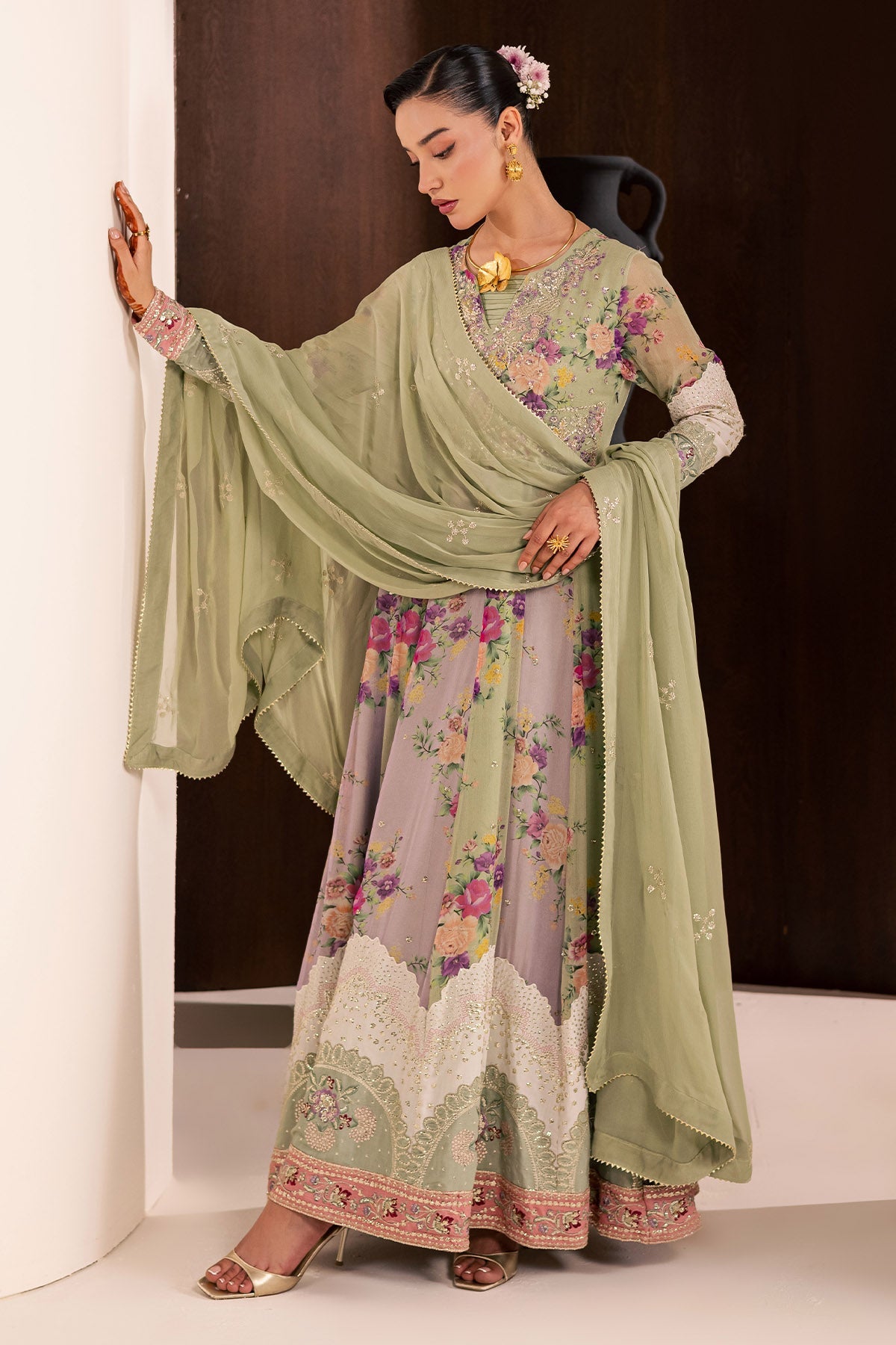 Nureh | Fancy Formal 26 | NP-774 - Formal Dress - available at Maria Faisal in UK and USA.