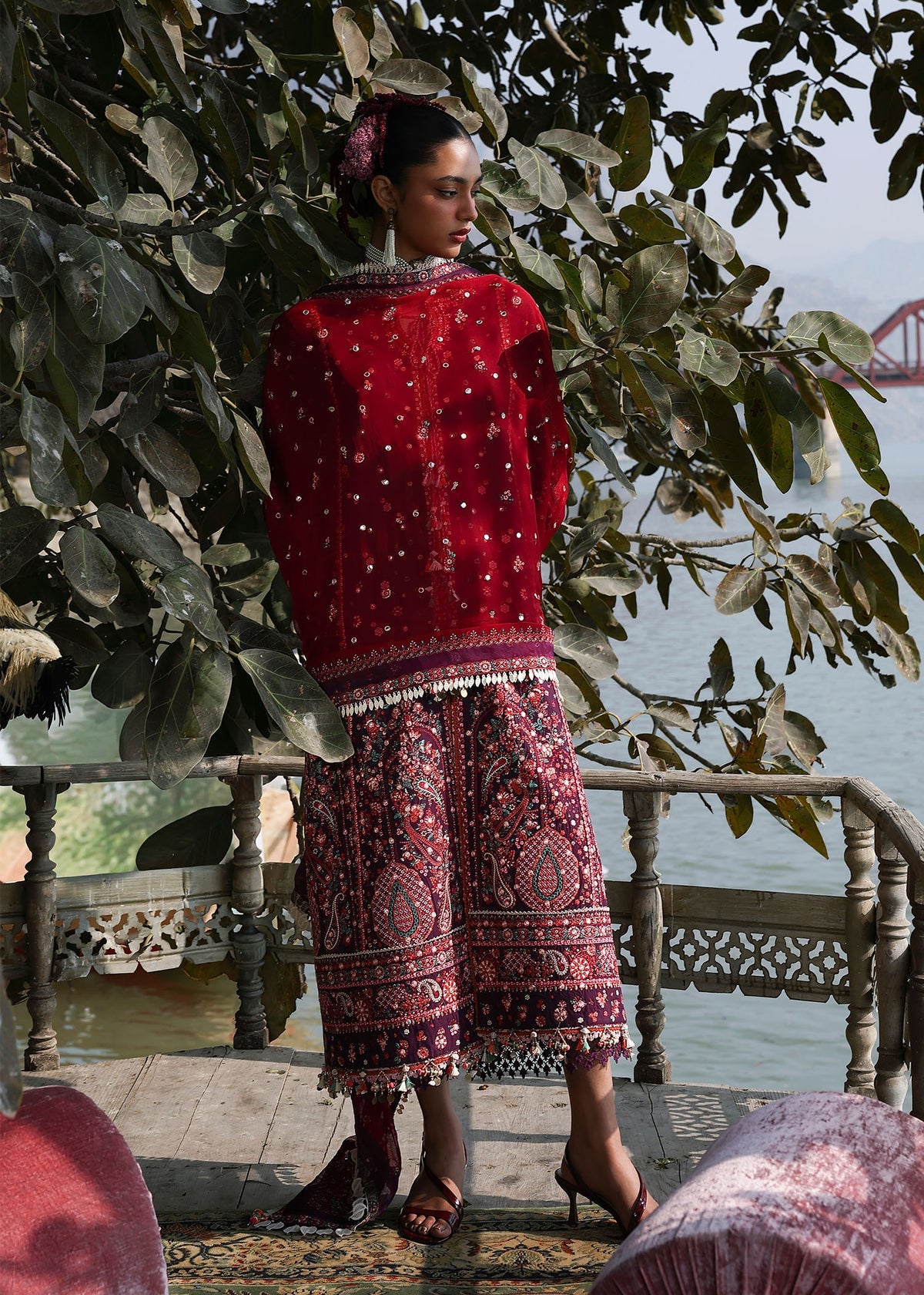 Hussain Rehar | Kalabagh Luxury Lawn 26 | Nihdi - Luxury Dress - available at Maria Faisal in UK and USA.