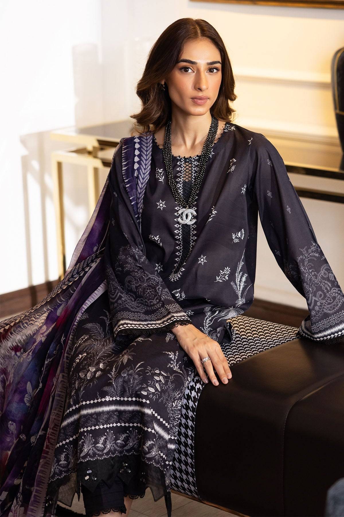 Nureh | Printed lawn 25 | SP-118 by Maria Faisal - Registered Vendor of : Nureh - type : Ladies Clothes - 100% original wedding dresses