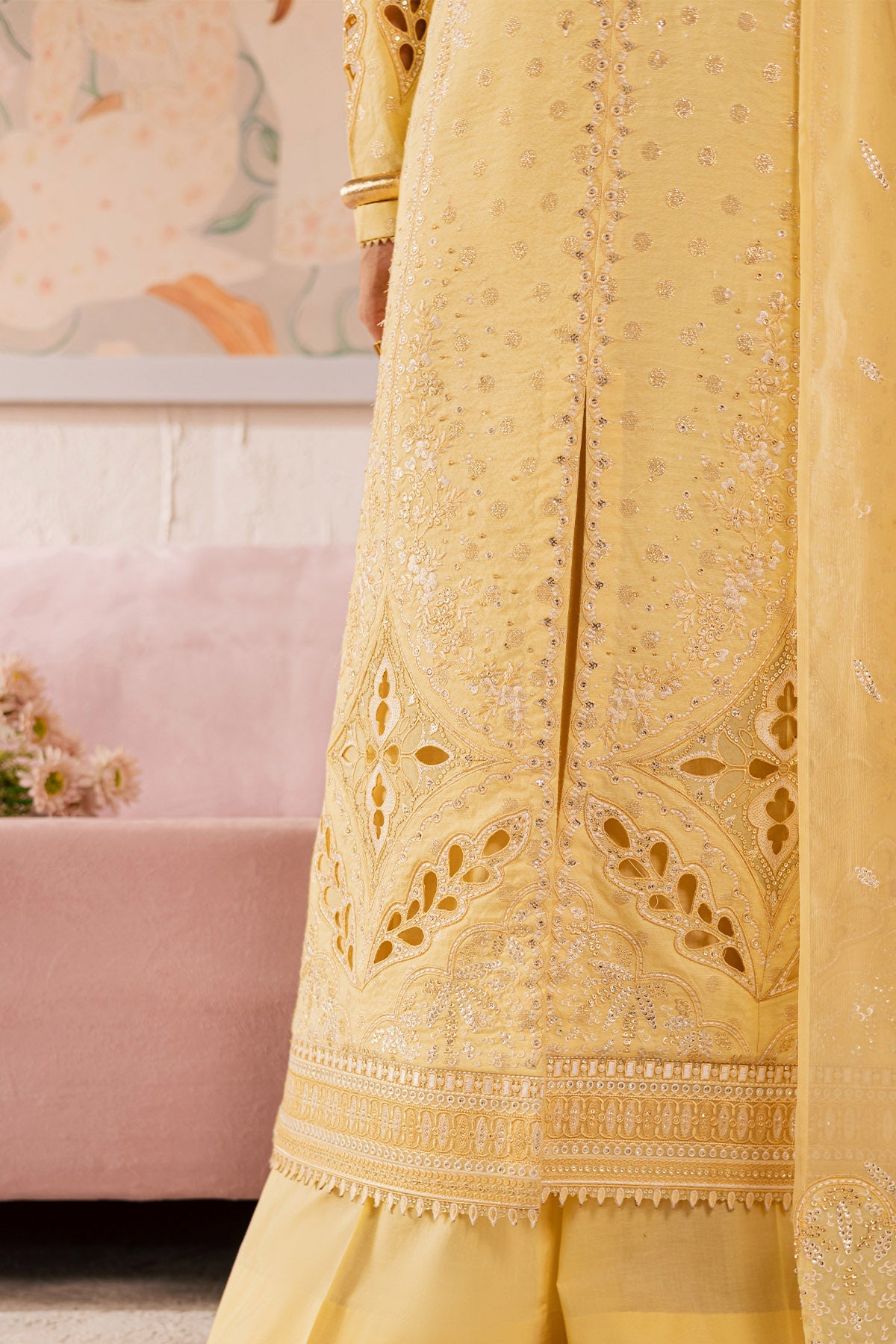 Nureh | Shades of Summer | NP-762 - Luxury Dress - available at Maria Faisal in UK and USA.