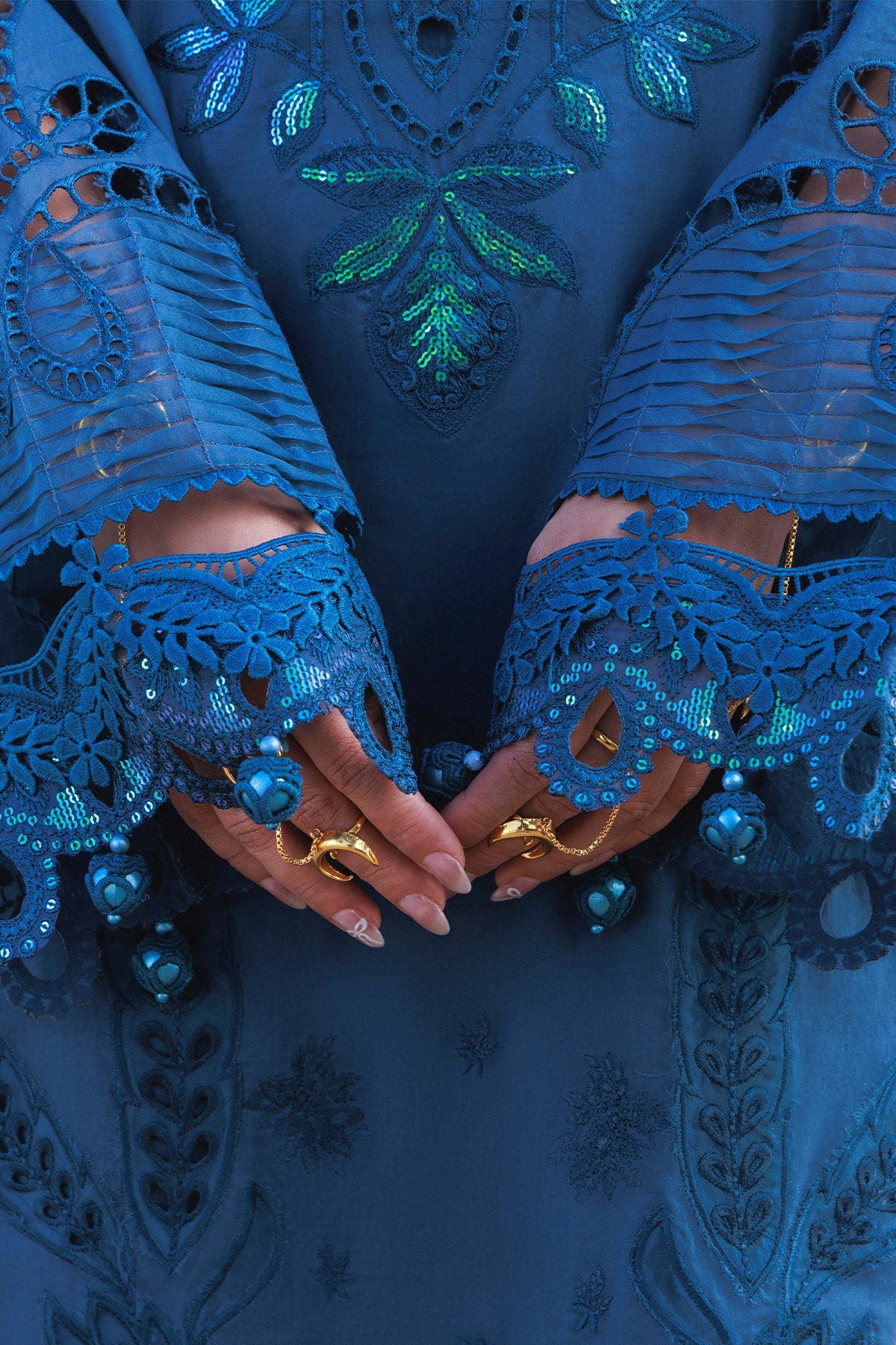 Nureh | Aman Luxe | Kaia NE-229 - Luxury Dress - available at Maria Faisal in UK and USA.