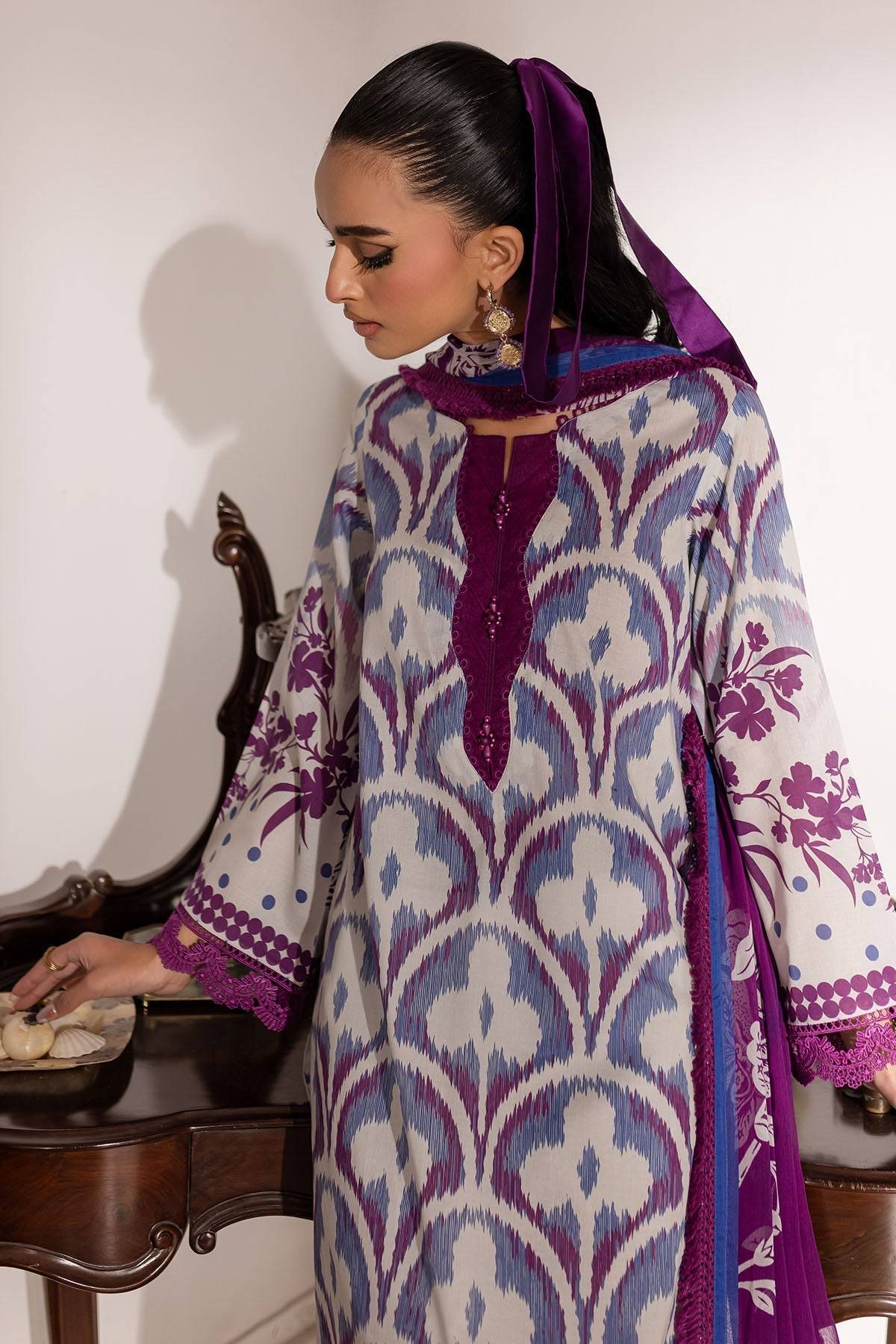 Nureh | Printed Lawn 25 | SP-147 by Maria Faisal - Registered Vendor of : Nureh - type : Ladies Clothes - 100% original wedding dresses