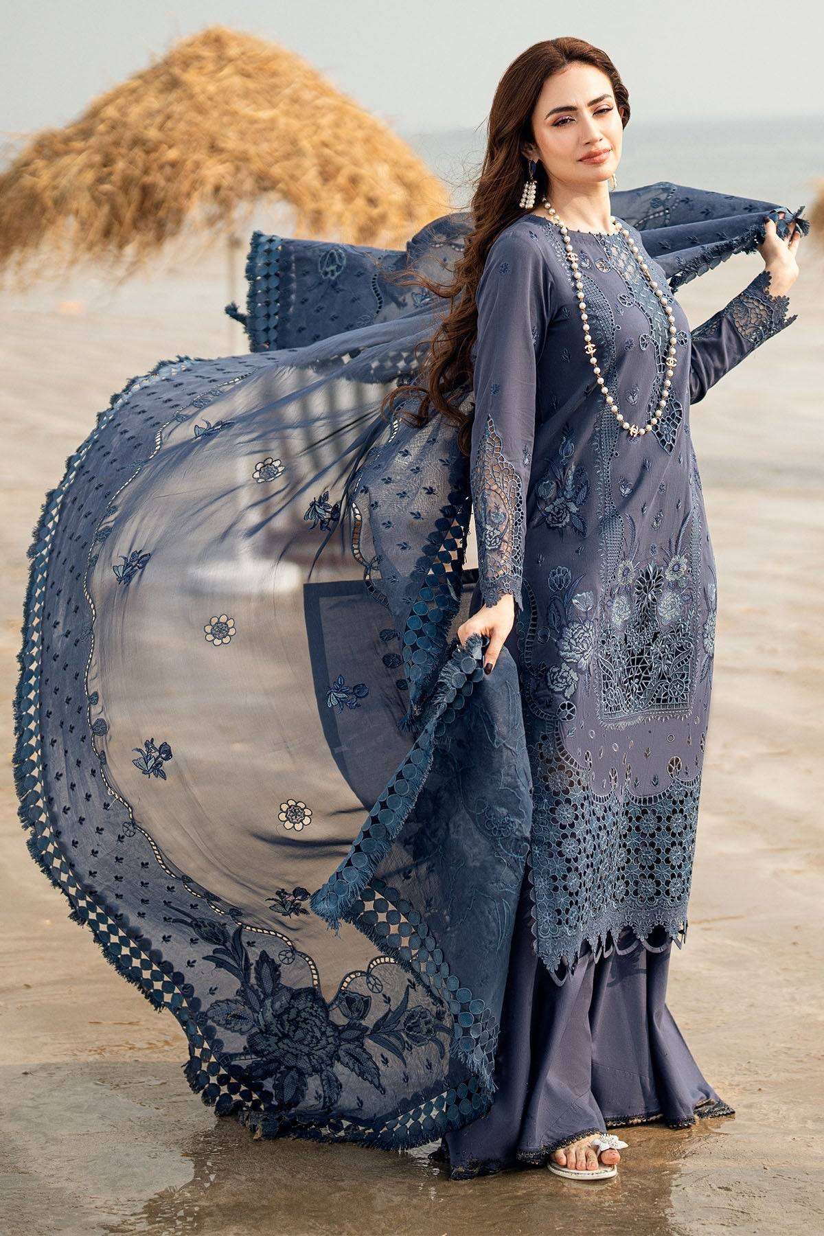 Nureh | Khuwab Luxury Lawn | NE-146 by Maria Faisal - Registered Vendor of : Nureh - type : Ladies Clothes - 100% original wedding dresses