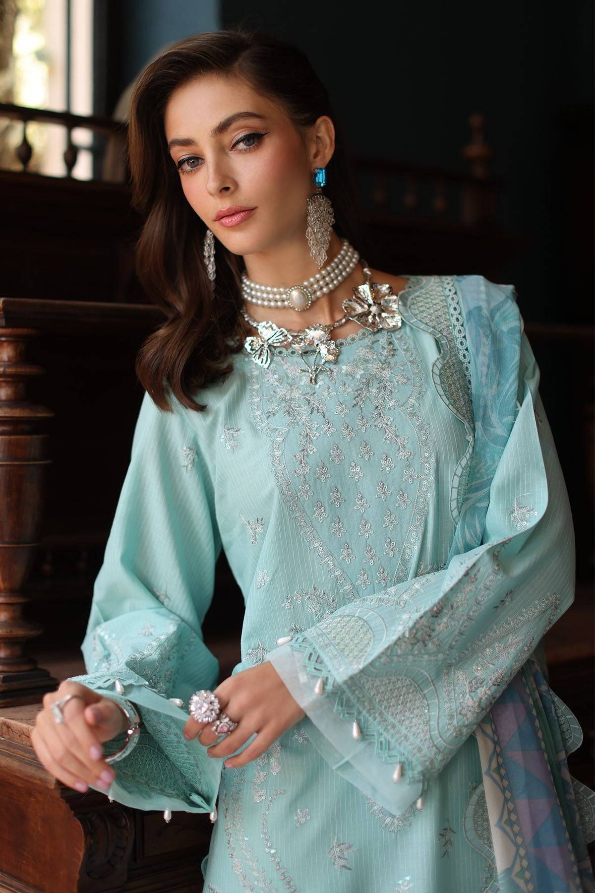 Nureh | Maya Lawn | NS-156 by Maria Faisal - Registered Vendor of : Nureh - type : Ladies Clothes - 100% original wedding dresses