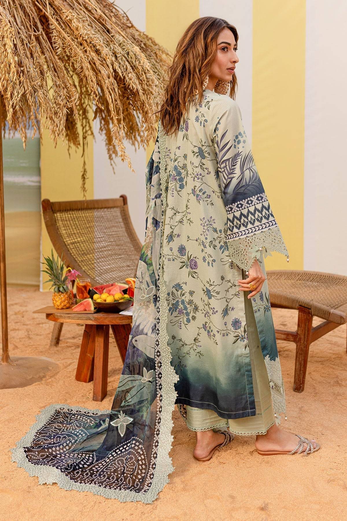 Nureh | Gardenia Lawn 25 | NSG-183 by Maria Faisal - Registered Vendor of : Nureh - type : Ladies Clothes - 100% original wedding dresses