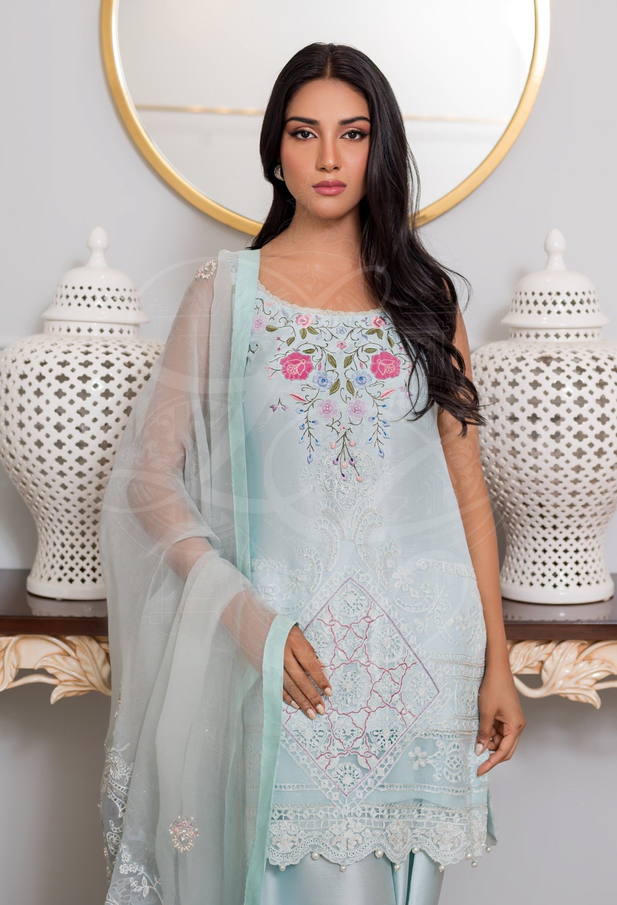 Layla Chatoor | Pret A Porter | LC-40 - Luxury Dress - available at Maria Faisal in UK and USA.