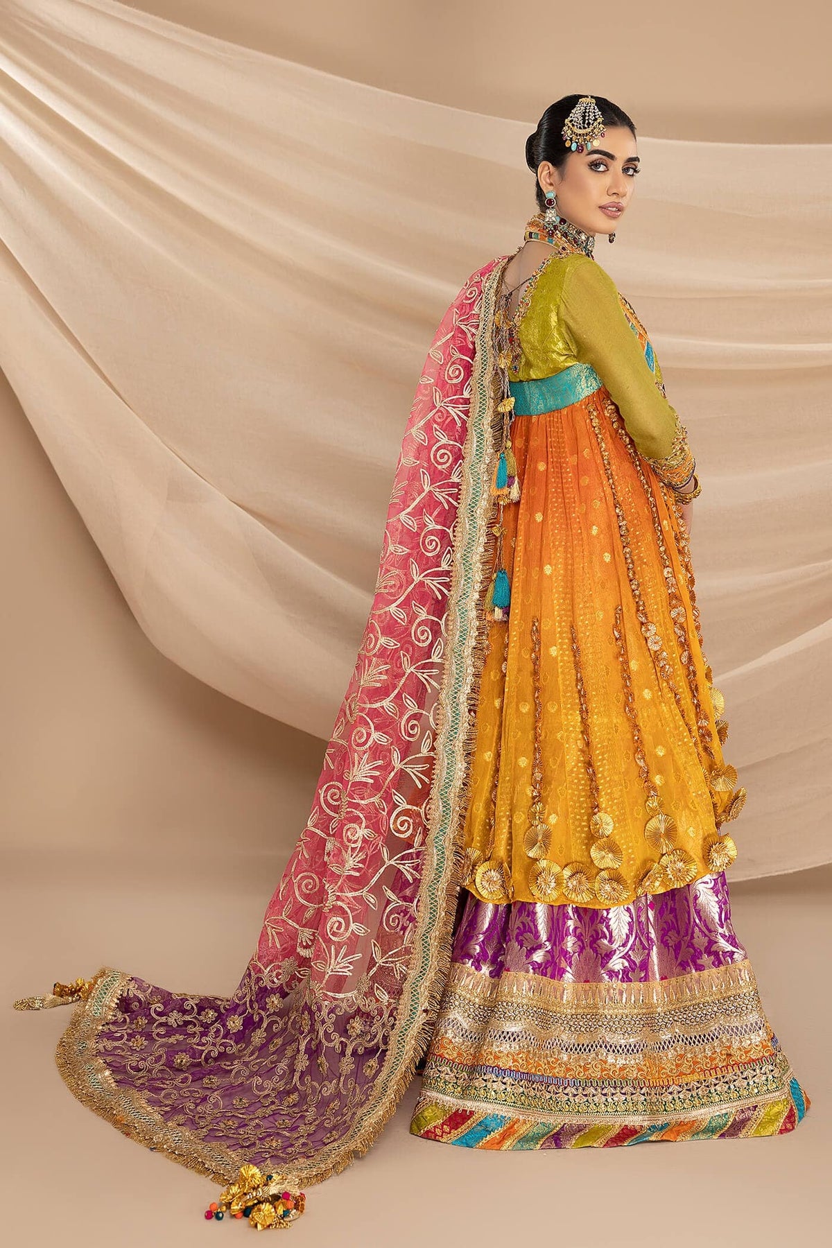 Nilofer Shahid | Shama e Mehfil | Mahjabeen - Bridal Dress - available at Maria Faisal in UK and USA.